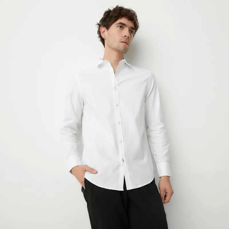 BASEMENT - Camisa Manga Larga Algodón Hombre Basement