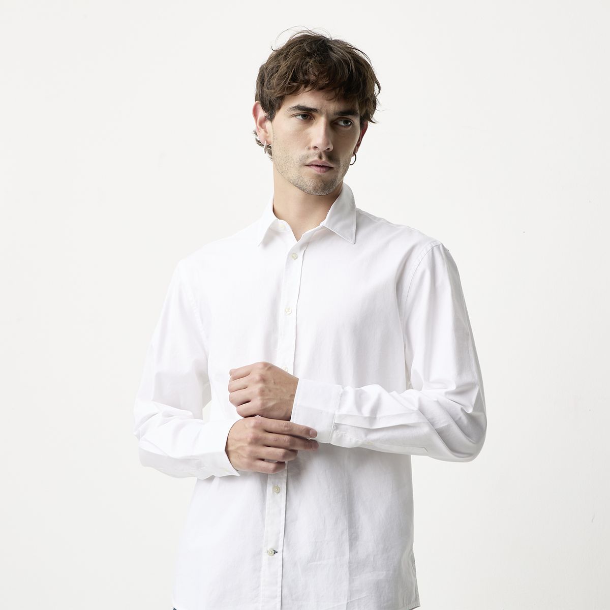 BASEMENT - Camisa Manga Larga Algodón Hombre Basement