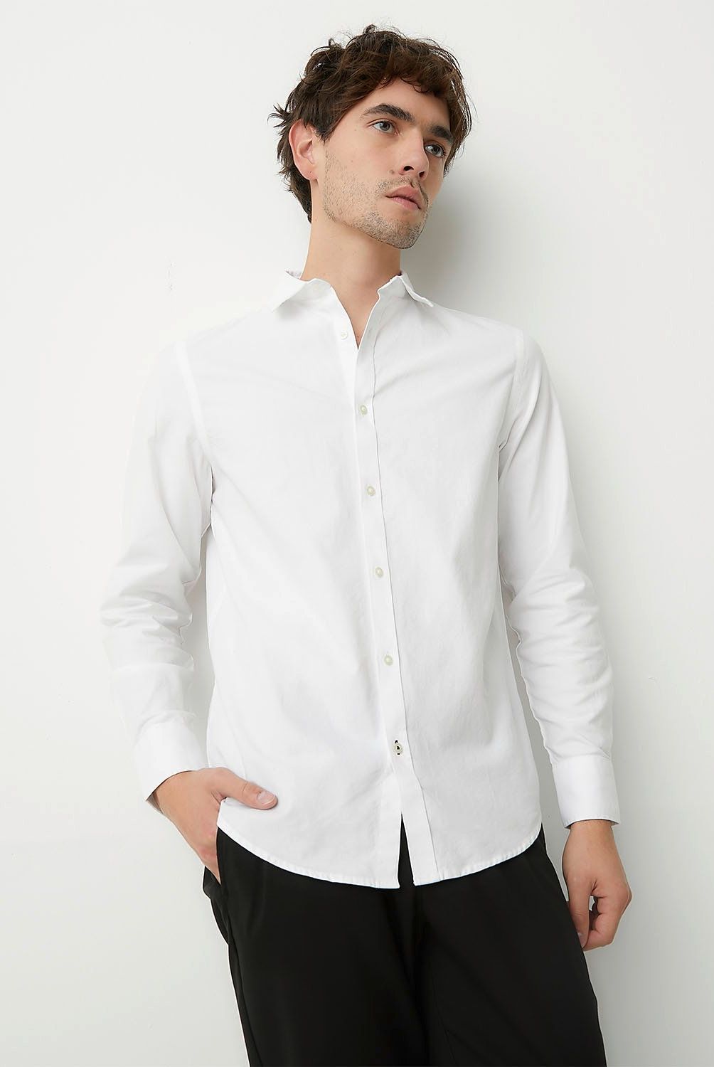 BASEMENT - Camisa Manga Larga Algodón Hombre Basement