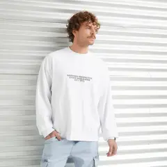 AMERICANINO - Polera Manga Larga Relaxed Fit Hombre