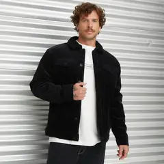 AMERICANINO - Chaqueta Cotelé Algodón Hombre Manga Larga