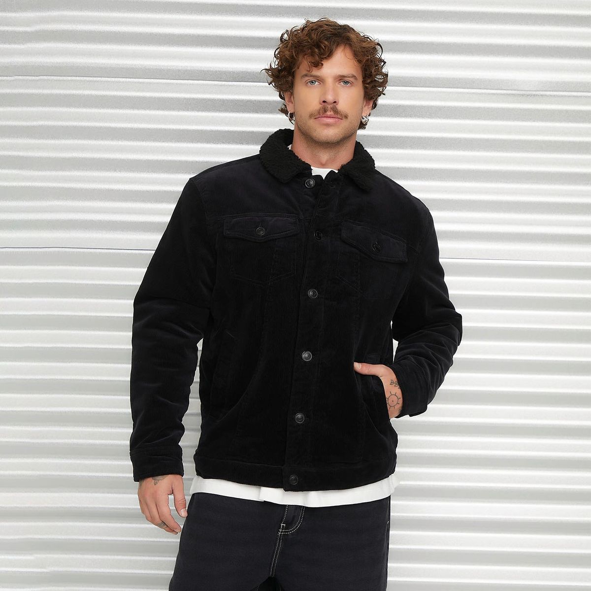 AMERICANINO - Chaqueta Americanino Cotelé Algodón Hombre Manga Larga