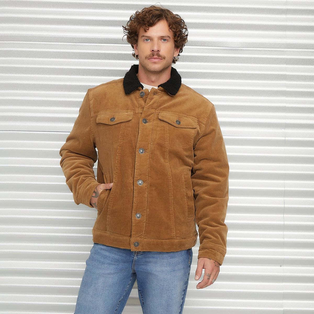 AMERICANINO - Chaqueta Americanino Cotelé Algodón Hombre Manga Larga