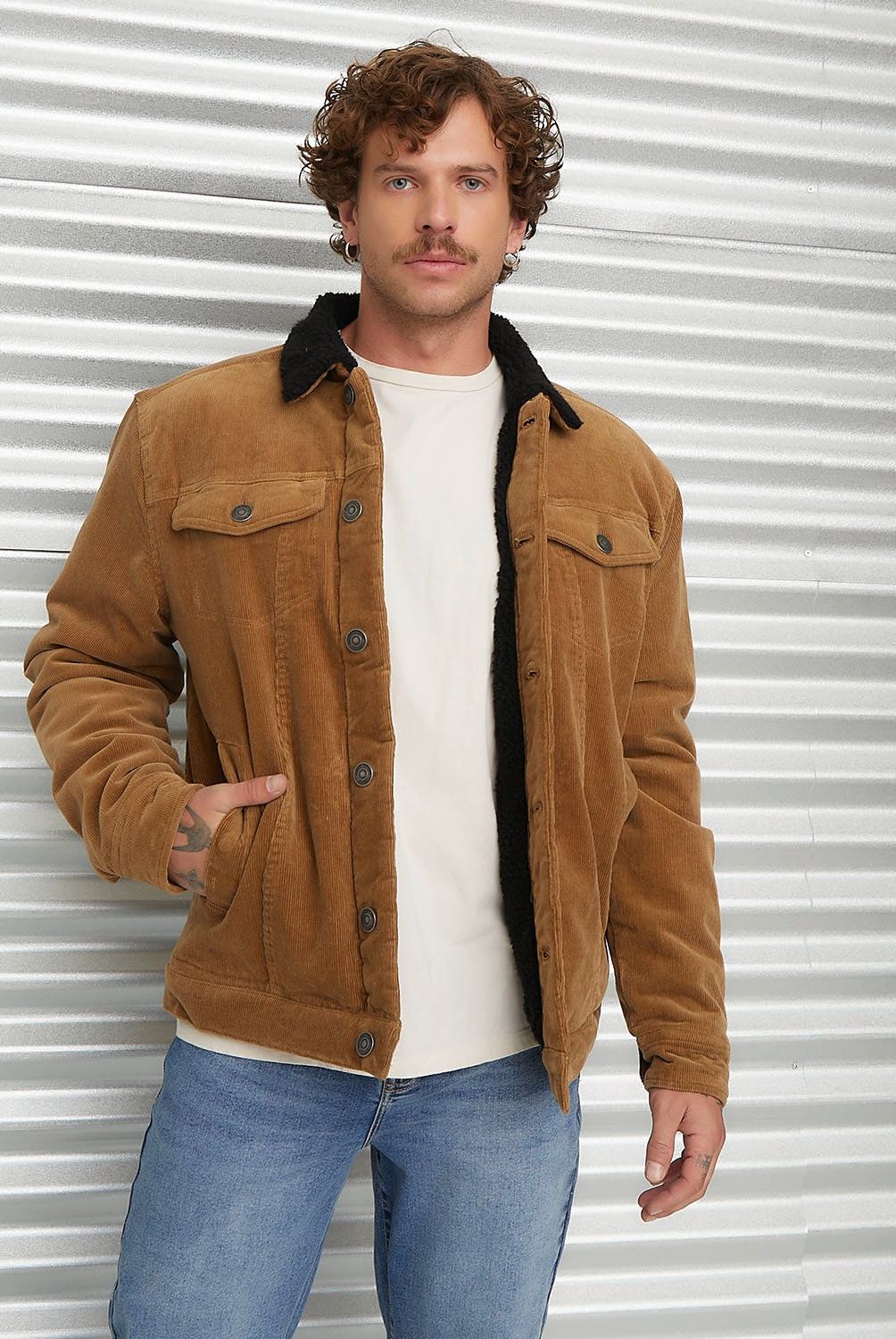 AMERICANINO - Chaqueta Americanino Cotelé Algodón Hombre Manga Larga
