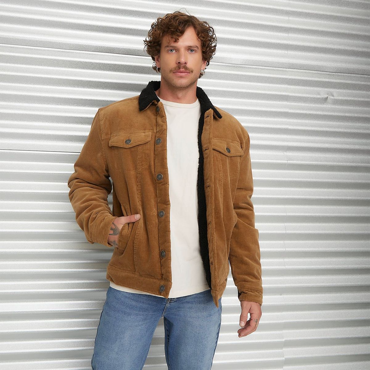 AMERICANINO - Chaqueta Americanino Cotelé Algodón Hombre Manga Larga