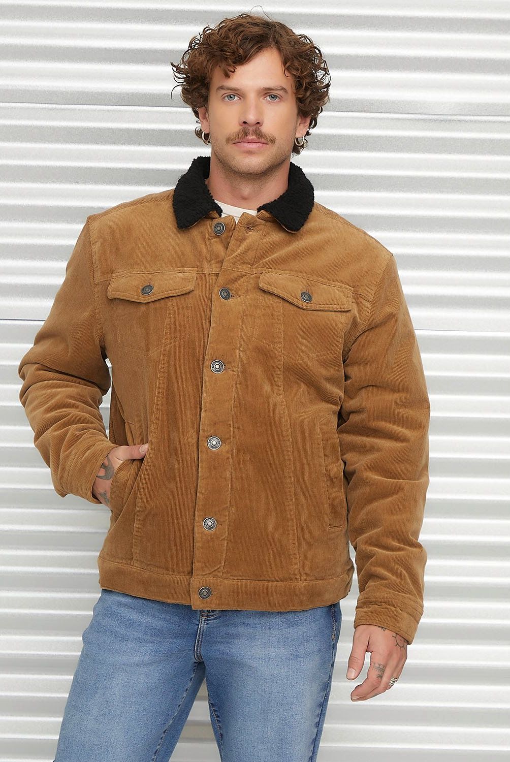 AMERICANINO - Chaqueta Americanino Cotelé Algodón Hombre Manga Larga