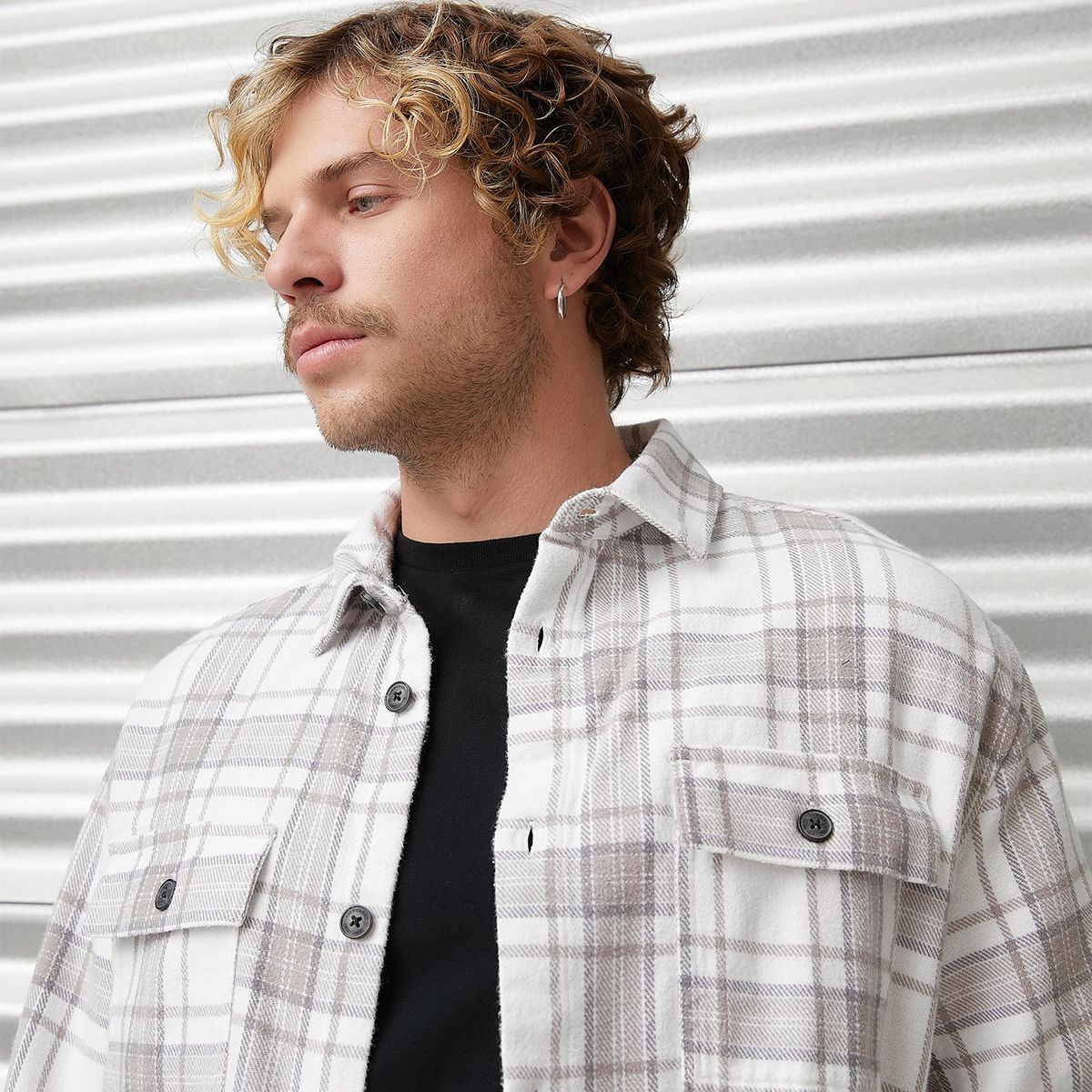 AMERICANINO - Camisa Casual Manga Larga Algodón Hombre Americanino