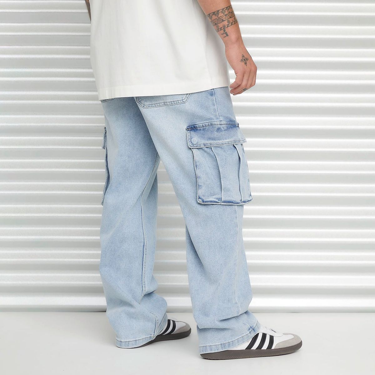 AMERICANINO - Jeans Cargo Americanino Algodón Tiro Medio Hombre