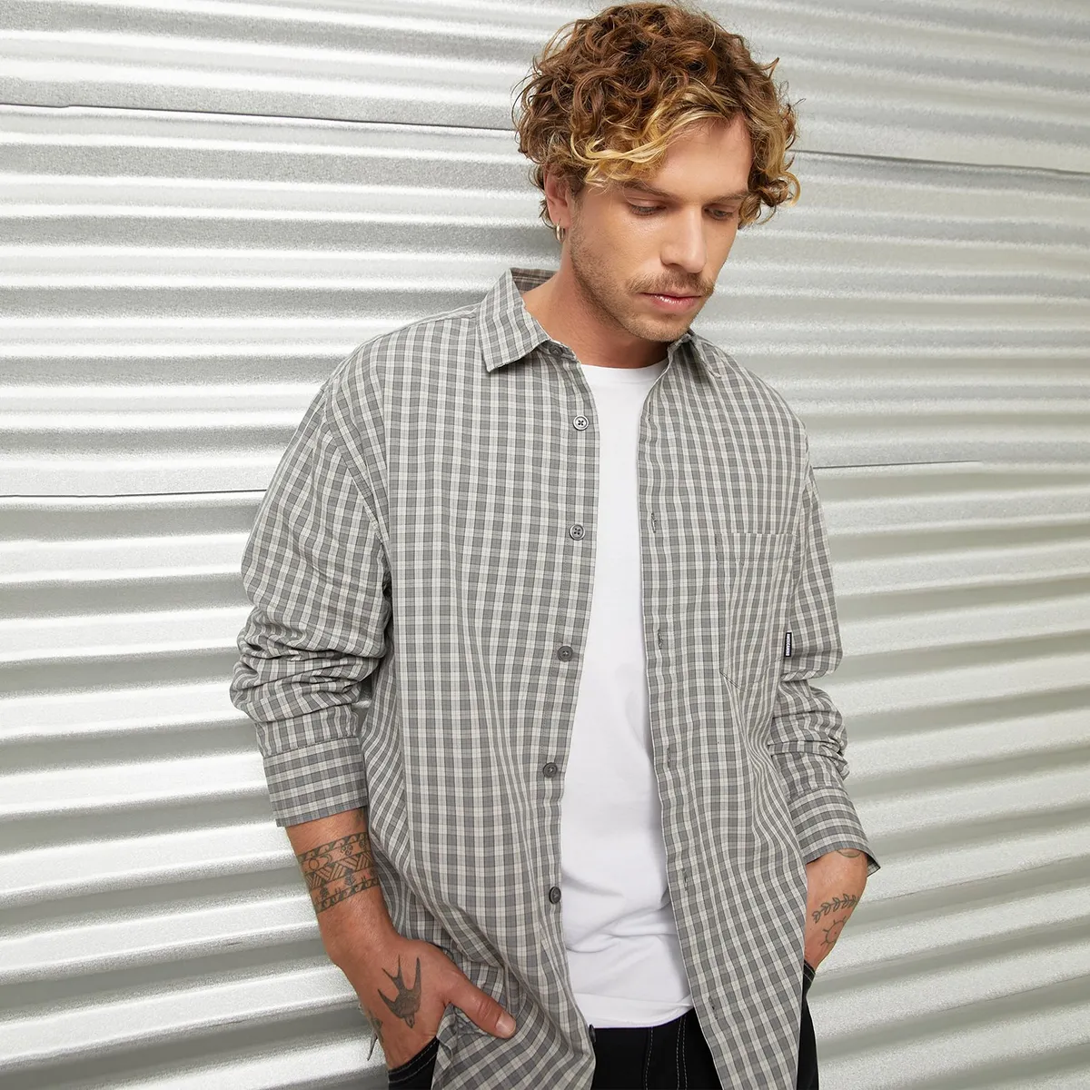 AMERICANINO - Camisa Manga Larga Algodón Hombre Americanino