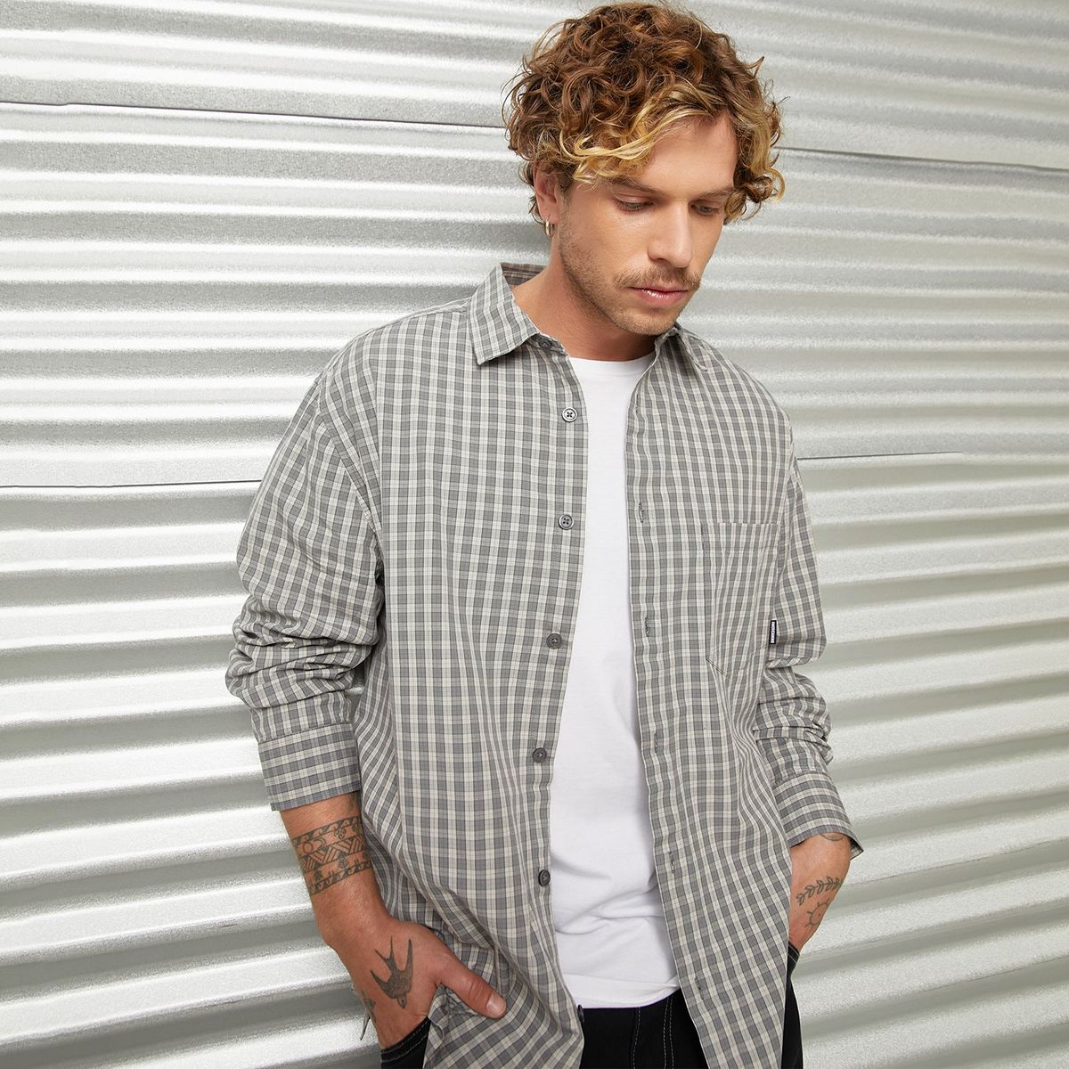 AMERICANINO - Camisa Manga Larga Algodón Hombre Americanino