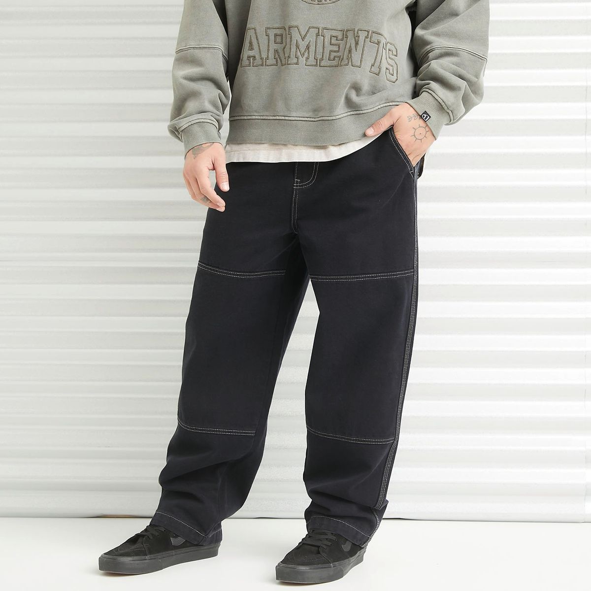 AMERICANINO - Jeans Carpintero Tiro Alto Relax Hombre Americanino