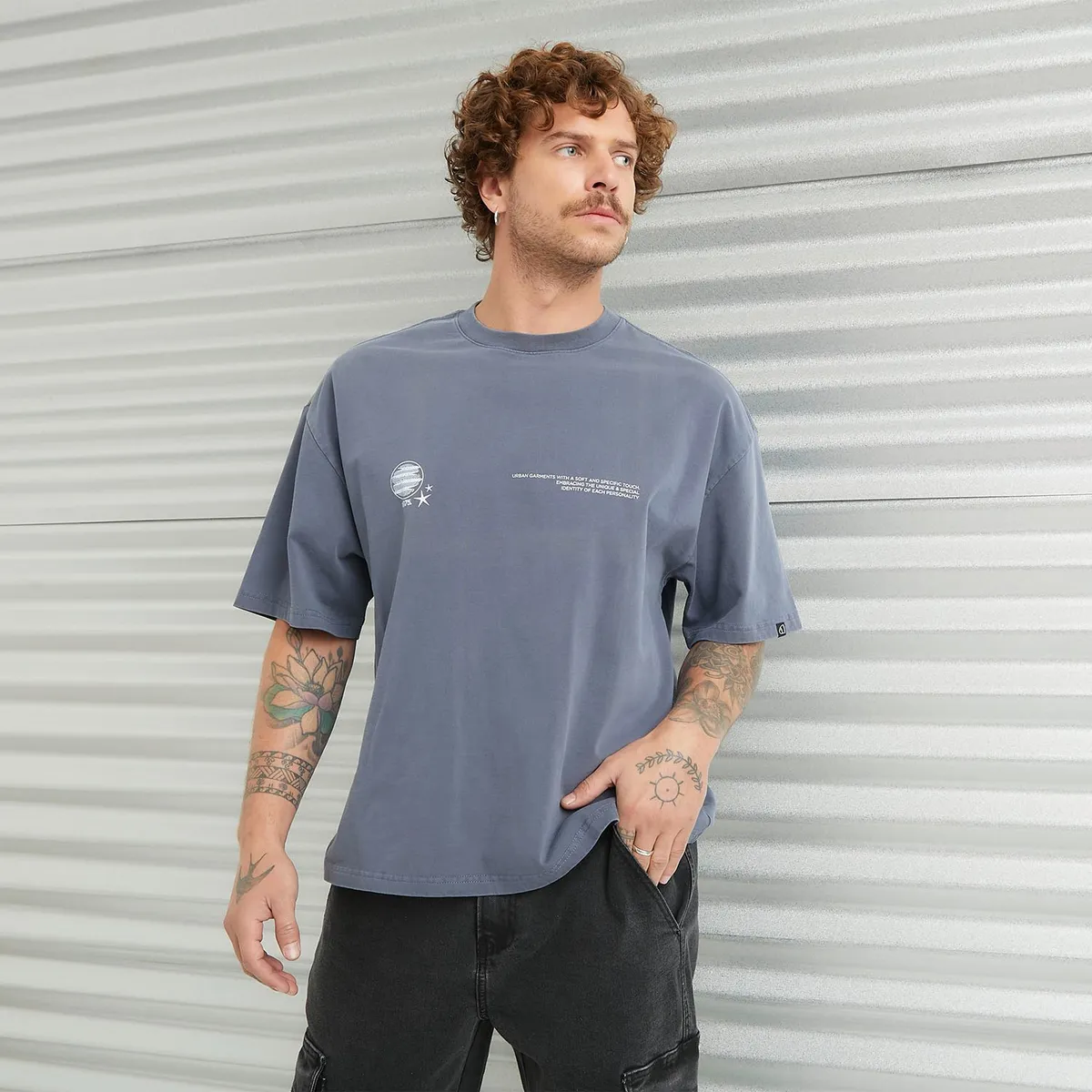 AMERICANINO - Polera Manga Corta Boxy Fit Algodón Hombre Americanino