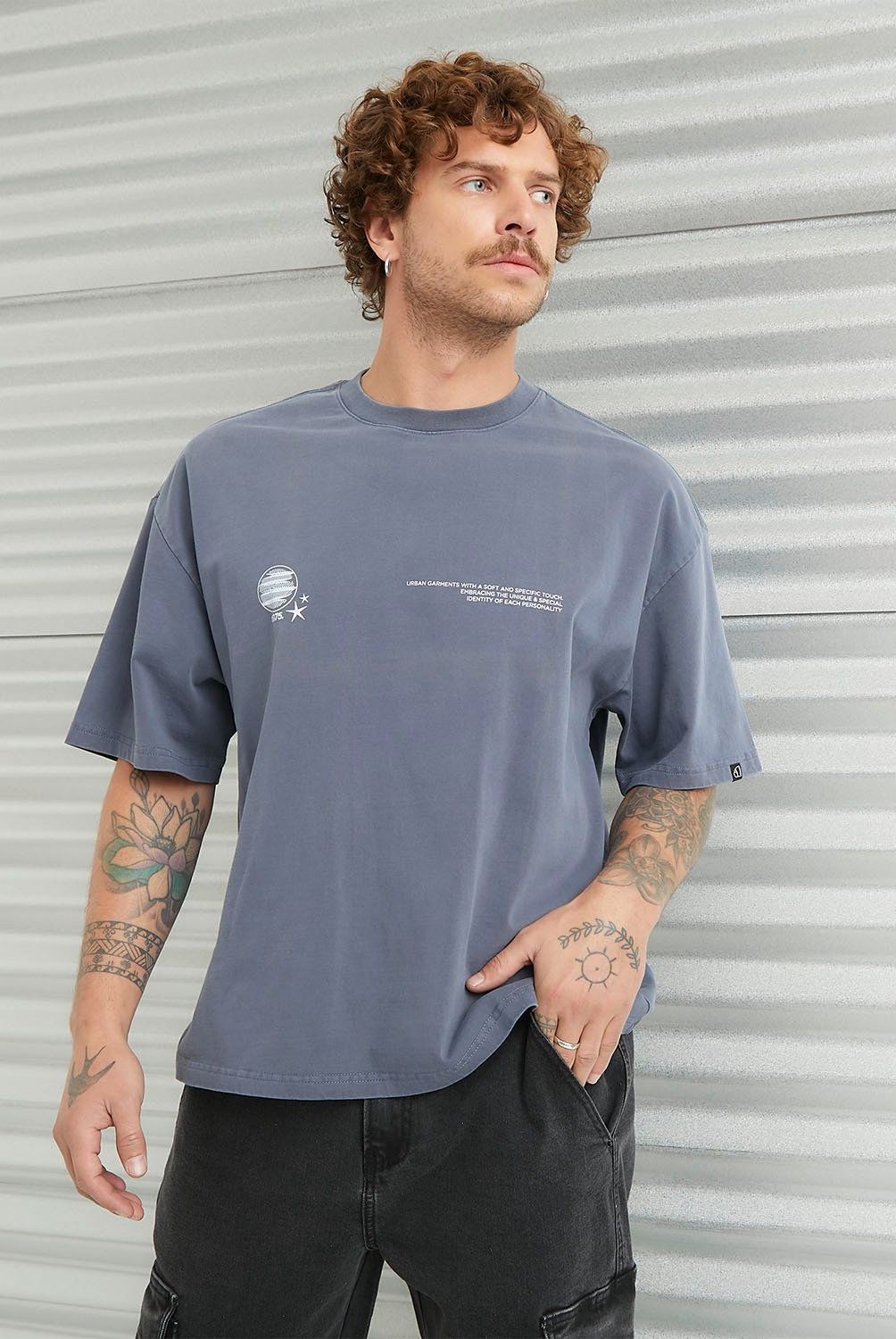 AMERICANINO - Polera Manga Corta Boxy Fit Algodón Hombre Americanino