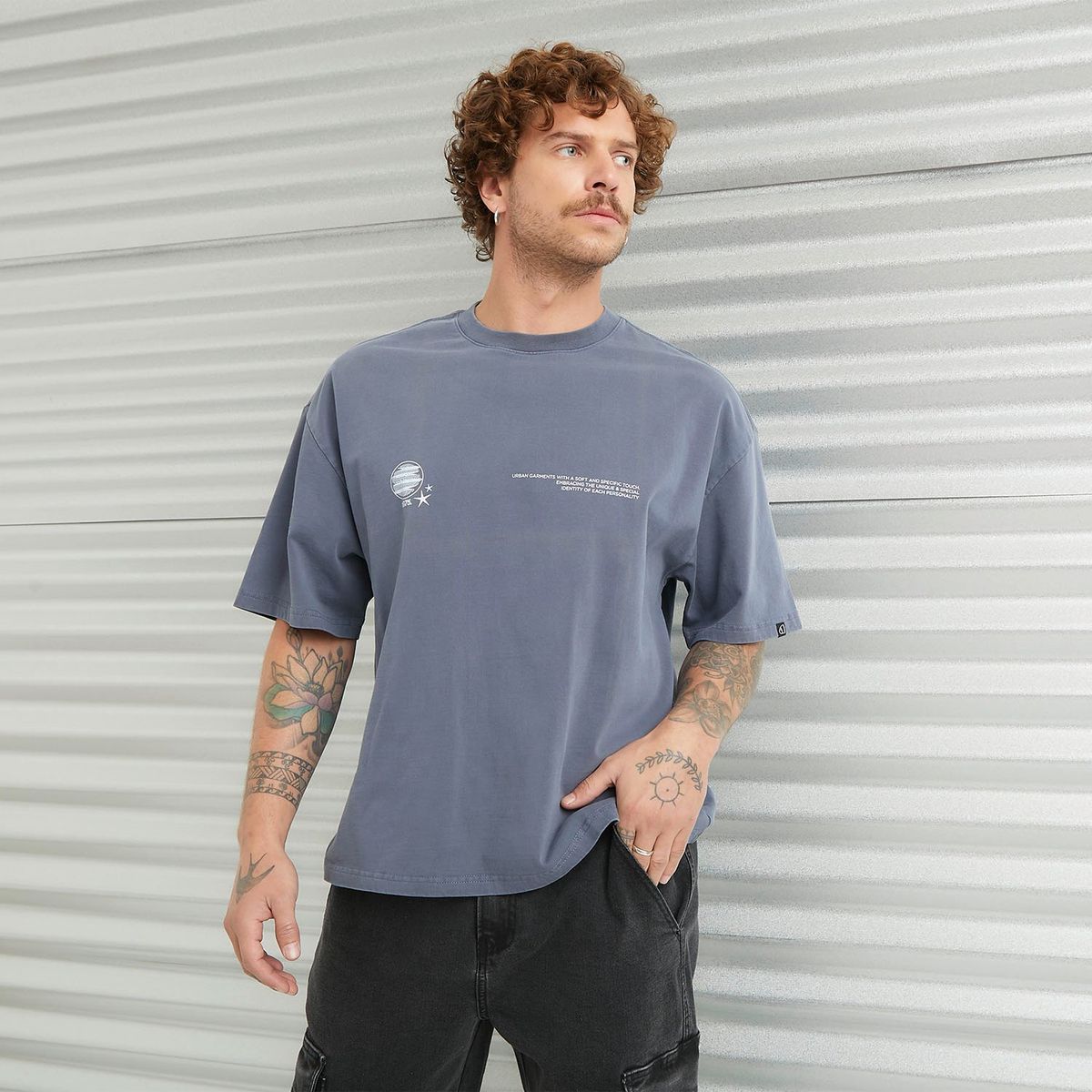 AMERICANINO - Polera Manga Corta Boxy Fit Algodón Hombre Americanino