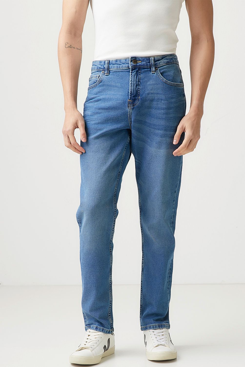 BASEMENT - Jeans Slim Fit Basement Hombre Algodón Semi Elasticado