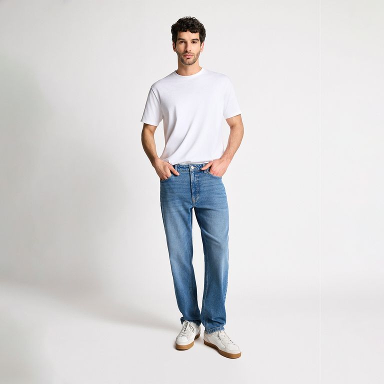 Jeans Slim Fit Hombre Algodón Semi Elasticado