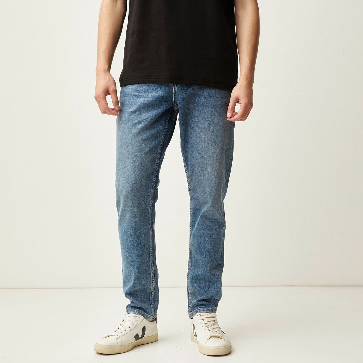 BASEMENT - Jeans Slim Fit Basement Hombre Algodón Semi Elasticado
