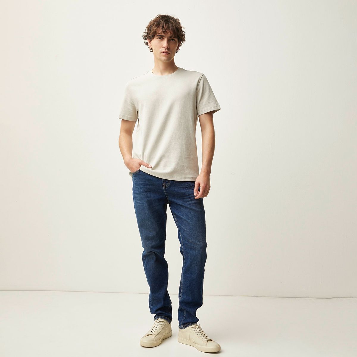 BASEMENT - Jeans Slim Fit Basement Hombre Algodón Semi Elasticado