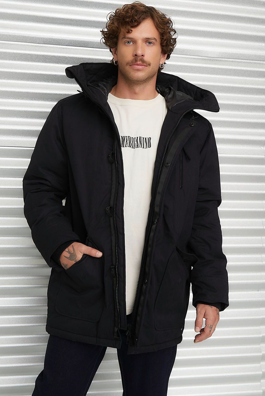 AMERICANINO - Parka Larga Hombre Americanino