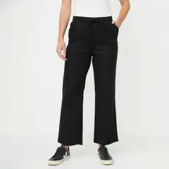 NEWPORT - Pantalón Flare Mujer Viscosa Lino Casual