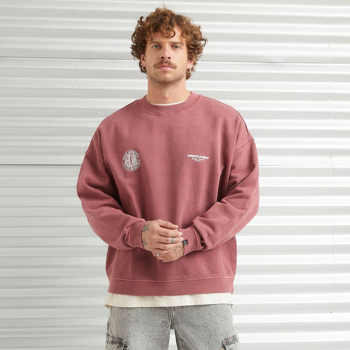 AMERICANINO - Polerón Crew Neck Hombre Americanino