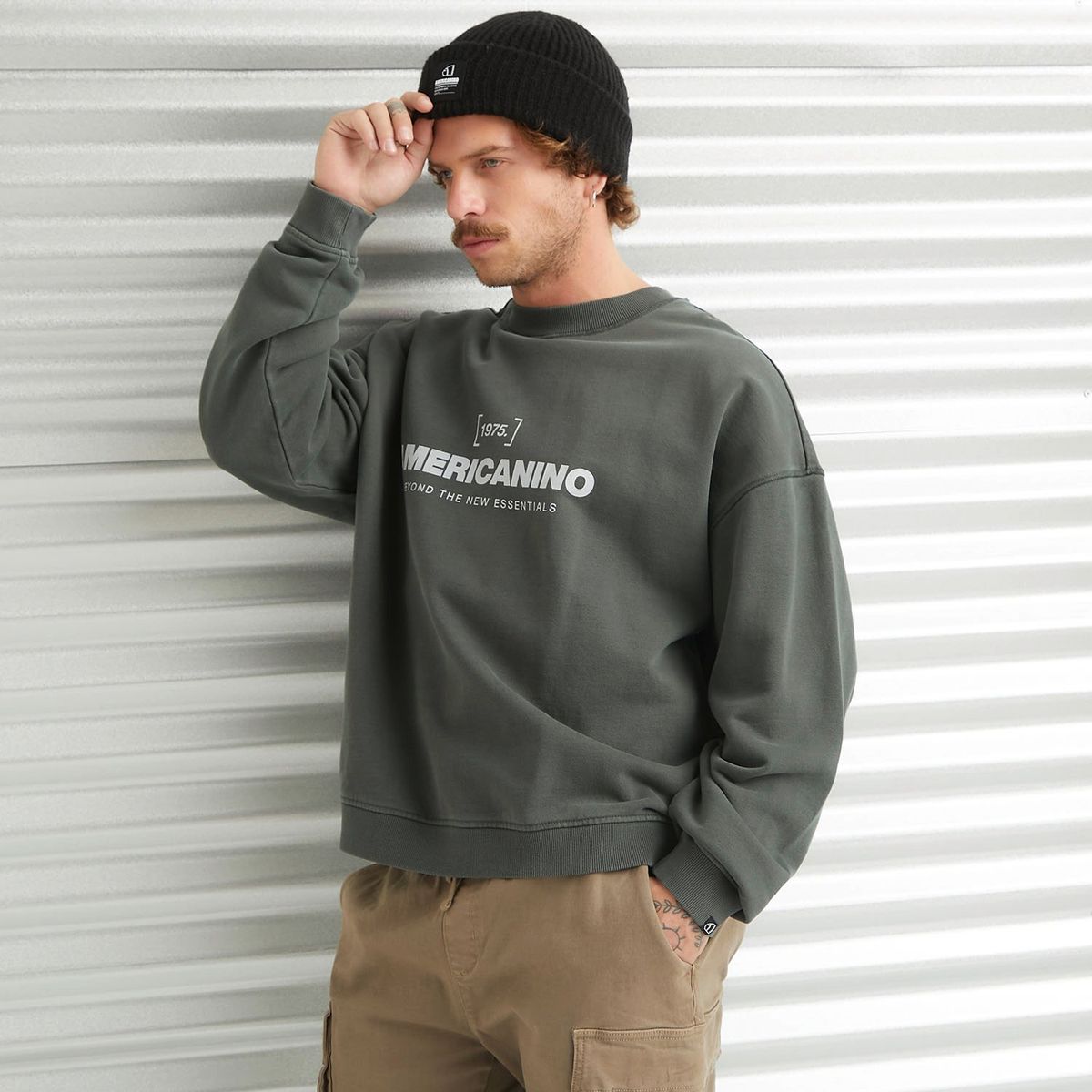 AMERICANINO - Polerón Crew Neck Hombre Americanino