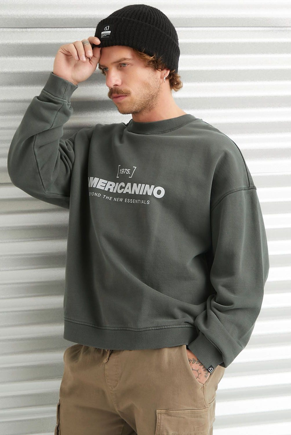 AMERICANINO - Polerón Crew Neck Hombre Americanino