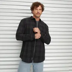 AMERICANINO - Camisa Manga Larga A Cuadros Algodón Hombre