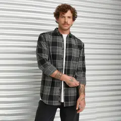 AMERICANINO - Camisa Manga Larga Check Algodón Hombre