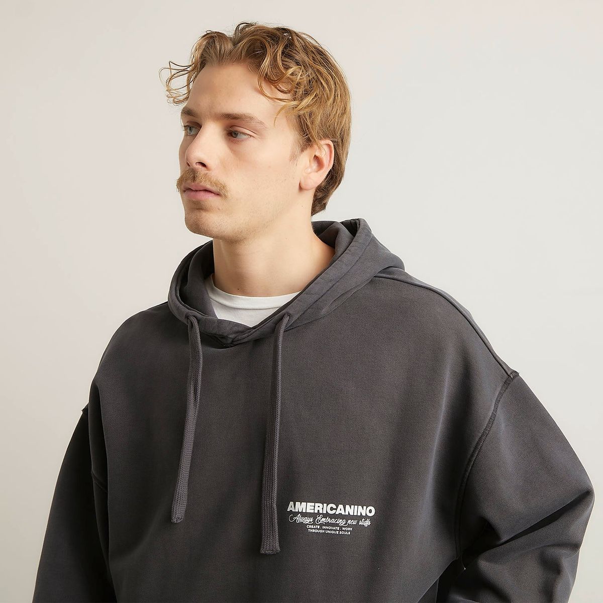 AMERICANINO - Polerón Americanino Canguro Algodón Manga Larga Hombre