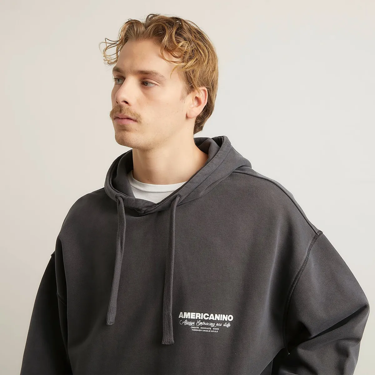 AMERICANINO - Polerón Americanino Canguro Algodón Manga Larga Hombre