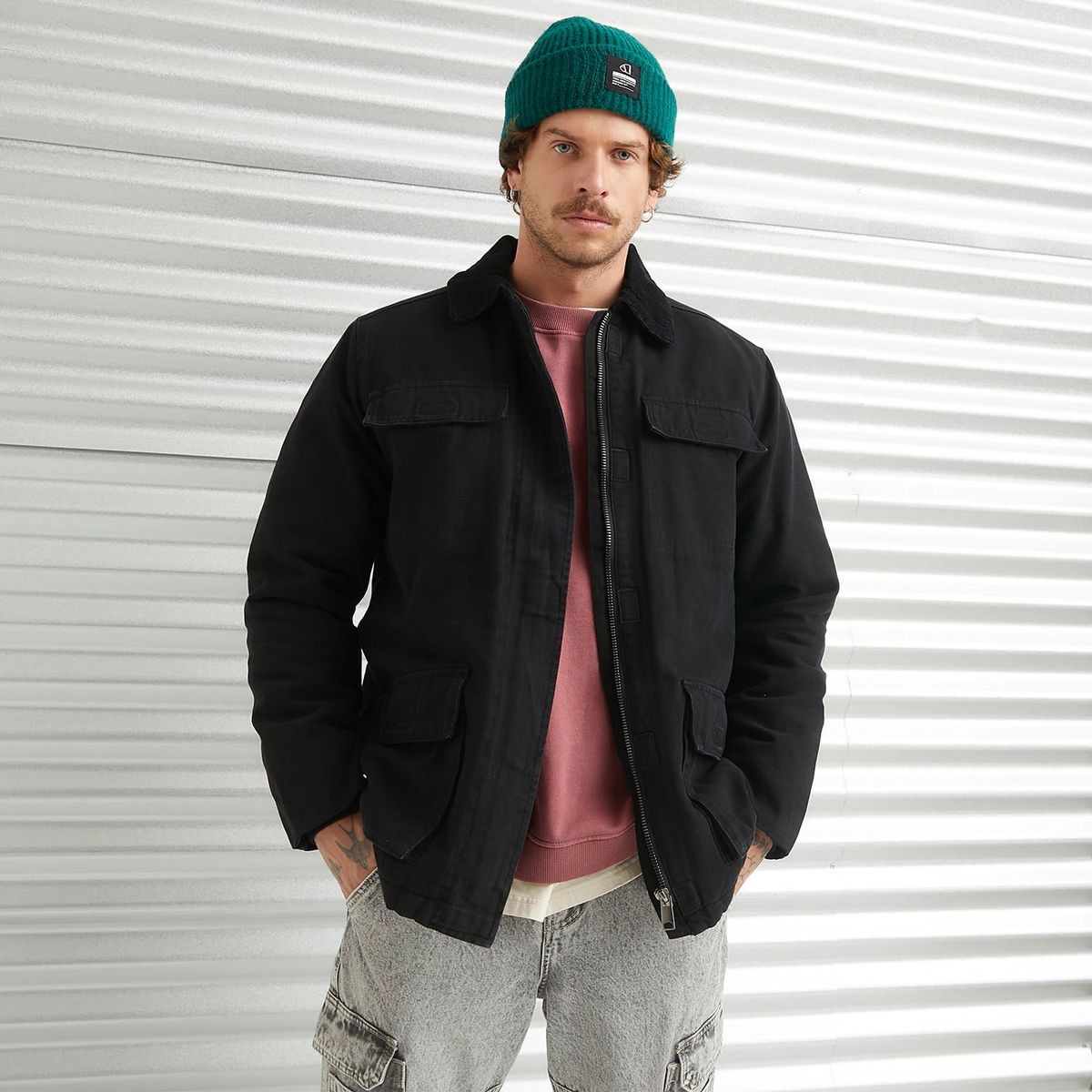 AMERICANINO - Chaqueta Utility Hombre Americanino