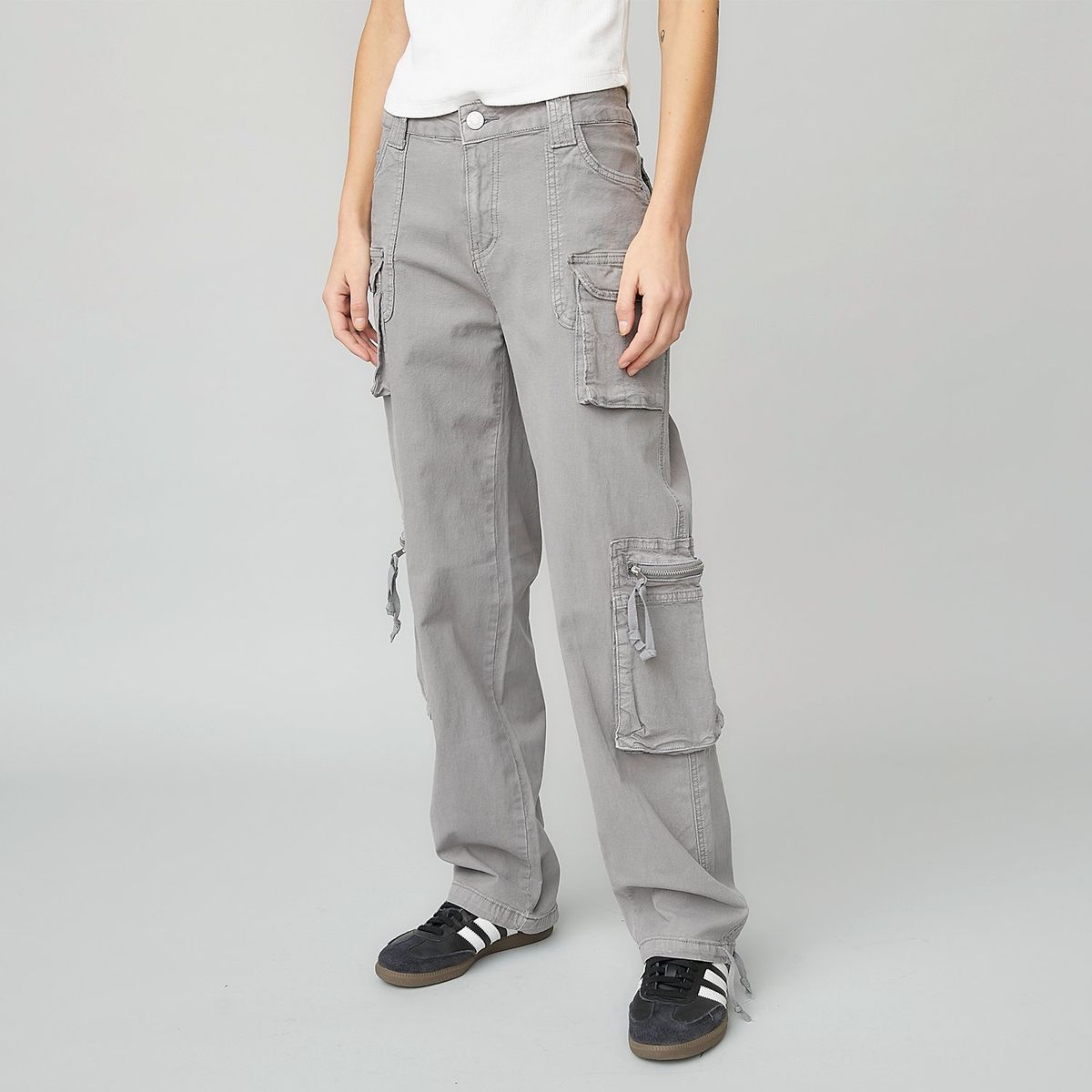 AMERICANINO - Pantalón Cargo Mujer Americanino Tiro Medio Algodón