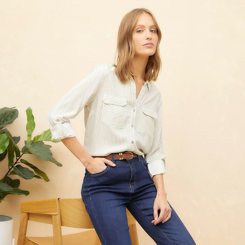 ELLE - Blusa Manga Larga Mujer Elle