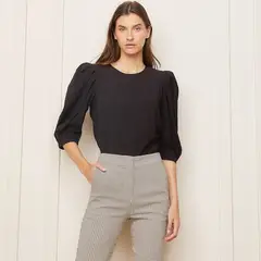 BASEMENT - Blusa Manga Larga Estampada Mujer