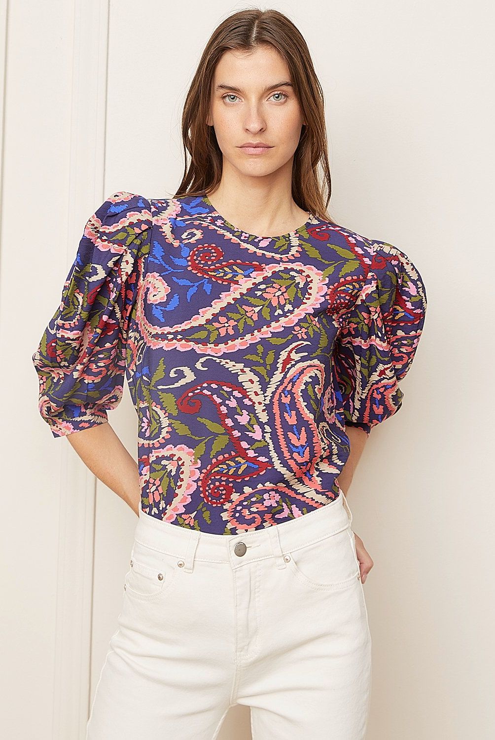 BASEMENT - Blusa Basement Manga Larga Estampada Mujer