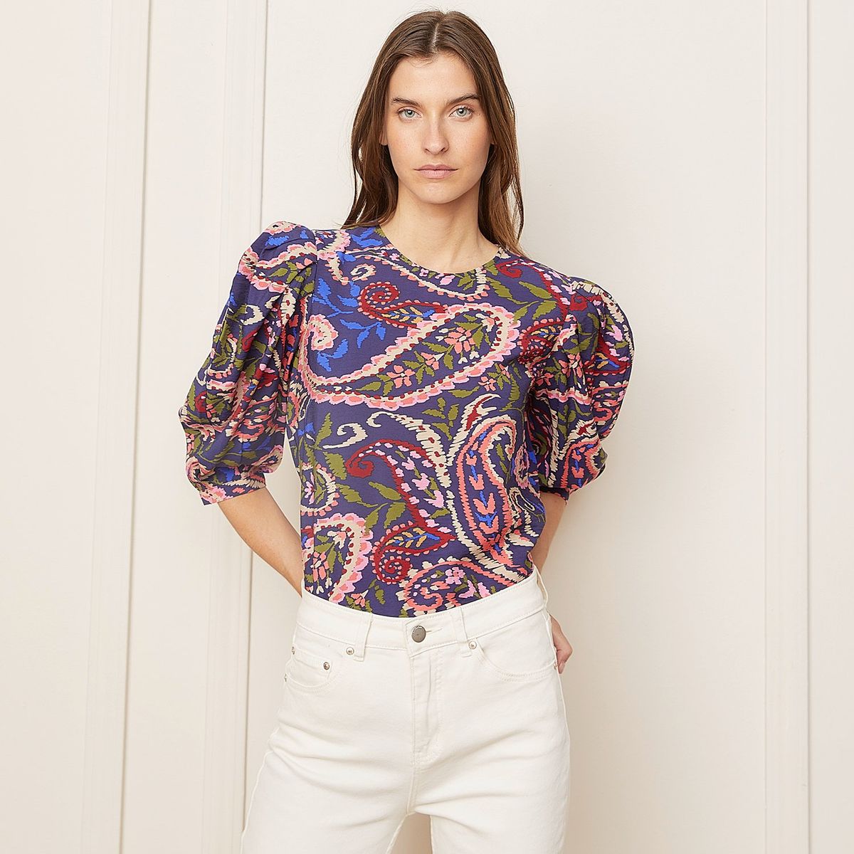 BASEMENT - Blusa Basement Manga Larga Estampada Mujer