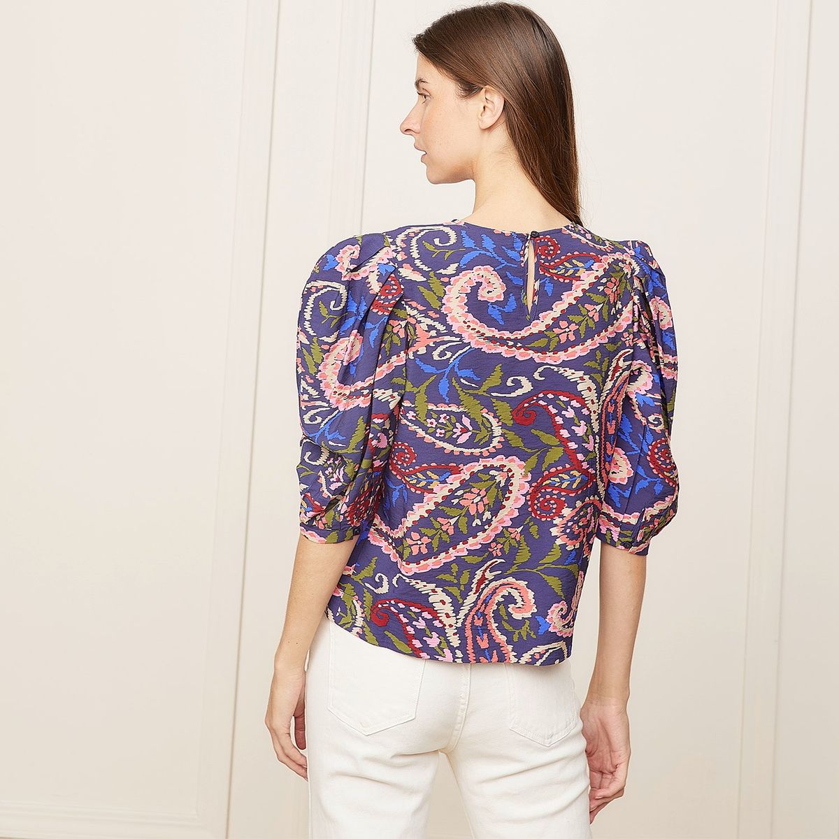 BASEMENT - Blusa Basement Manga Larga Estampada Mujer