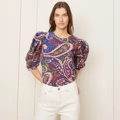 BASEMENT - Blusa Manga Larga Estampada Mujer