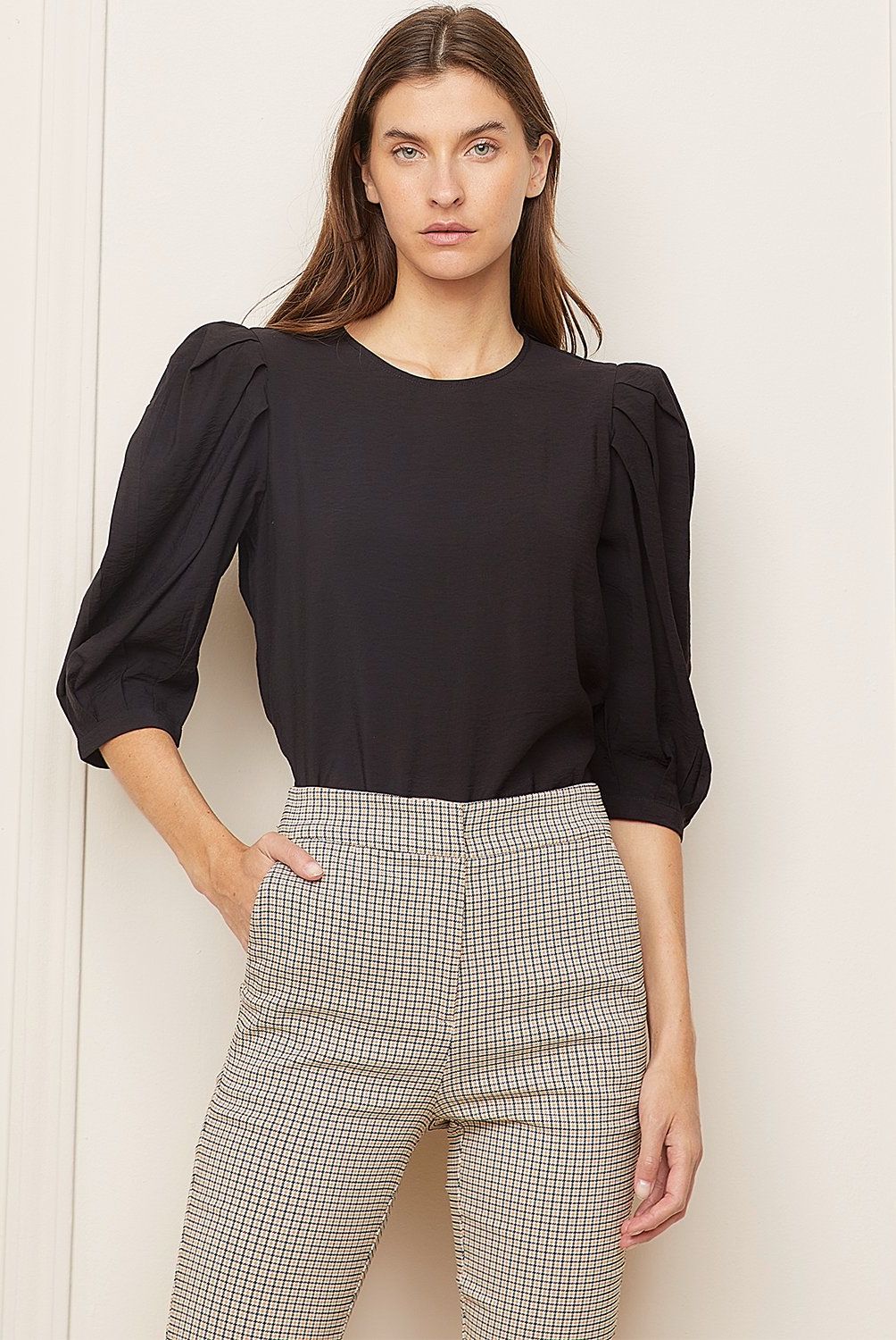 BASEMENT - Blusa Basement Manga Larga Estampada Mujer