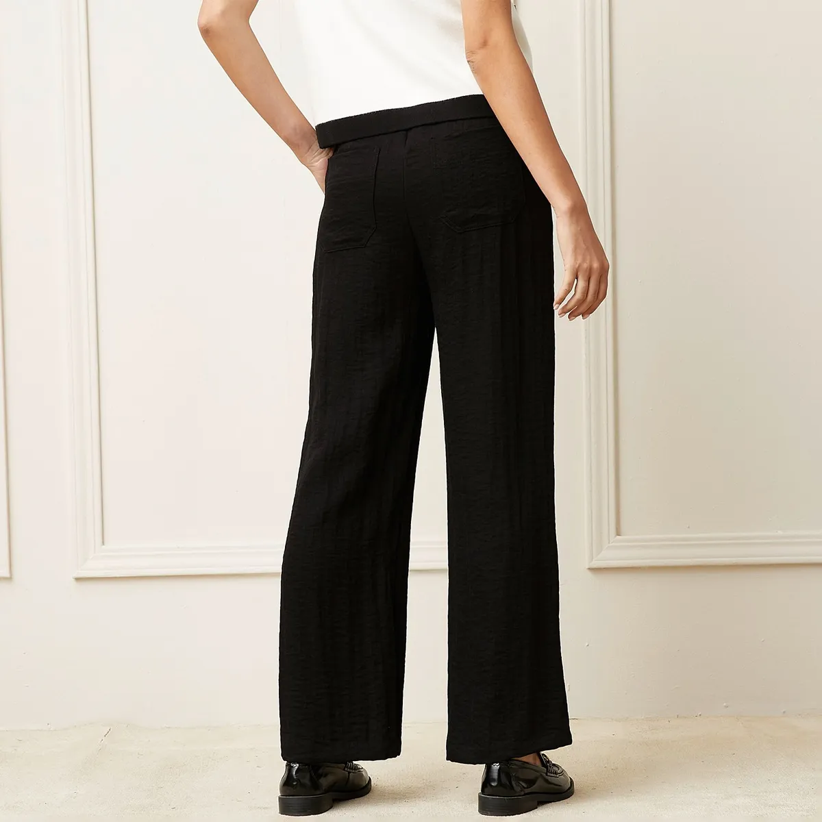 BASEMENT - Pantalón Recto Mujer Basement Animal Print Viscosa