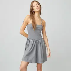 AMERICANINO - Vestido Mini Casual Algodón Mujer Sin Mangas Negro