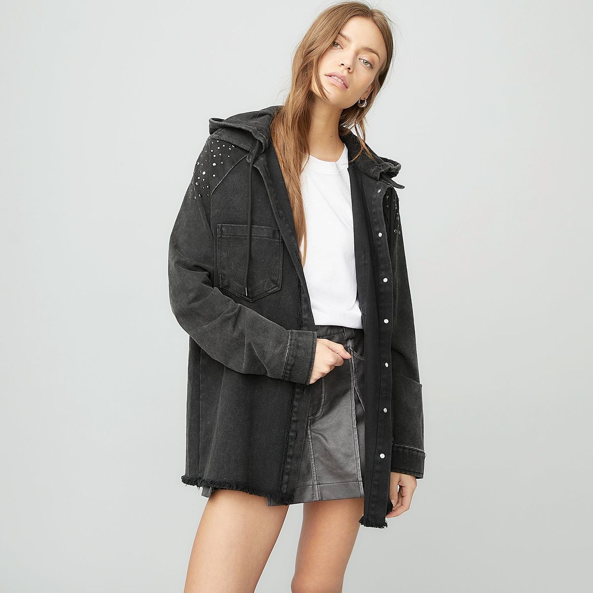 AMERICANINO - Chaqueta Americanino Manga Larga Diseño Liso Mujer Algodón