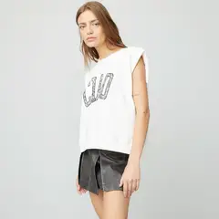 AMERICANINO - Polera Sin Mangas Algodón Mujer con Diseño