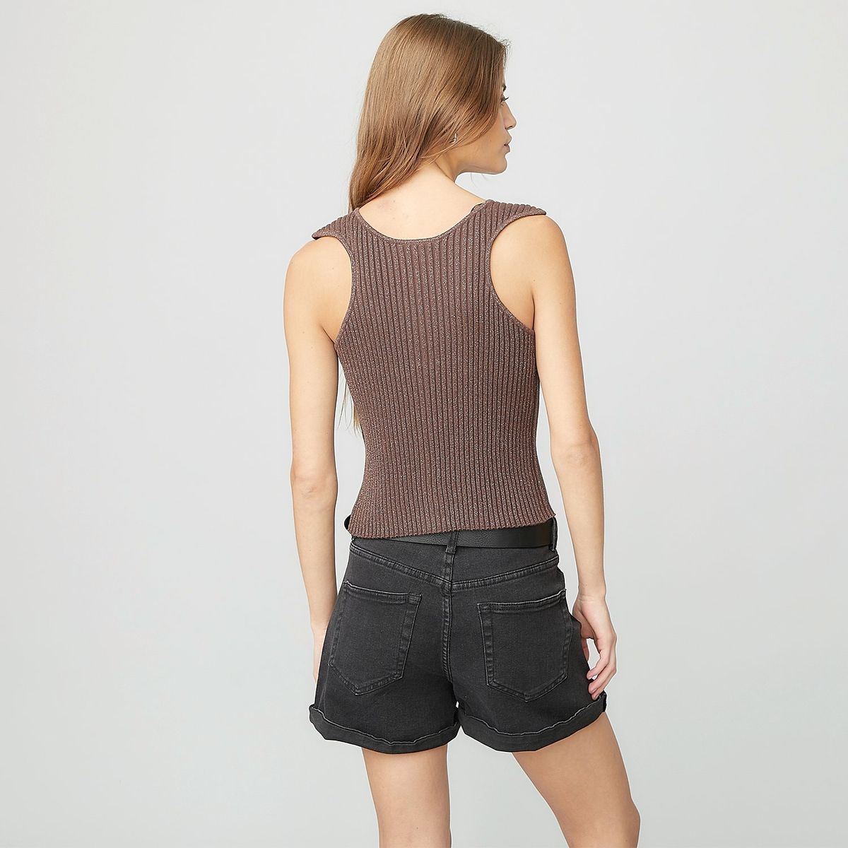 AMERICANINO - Polera Americanino Sin Mangas Algodón Mujer Cuello V