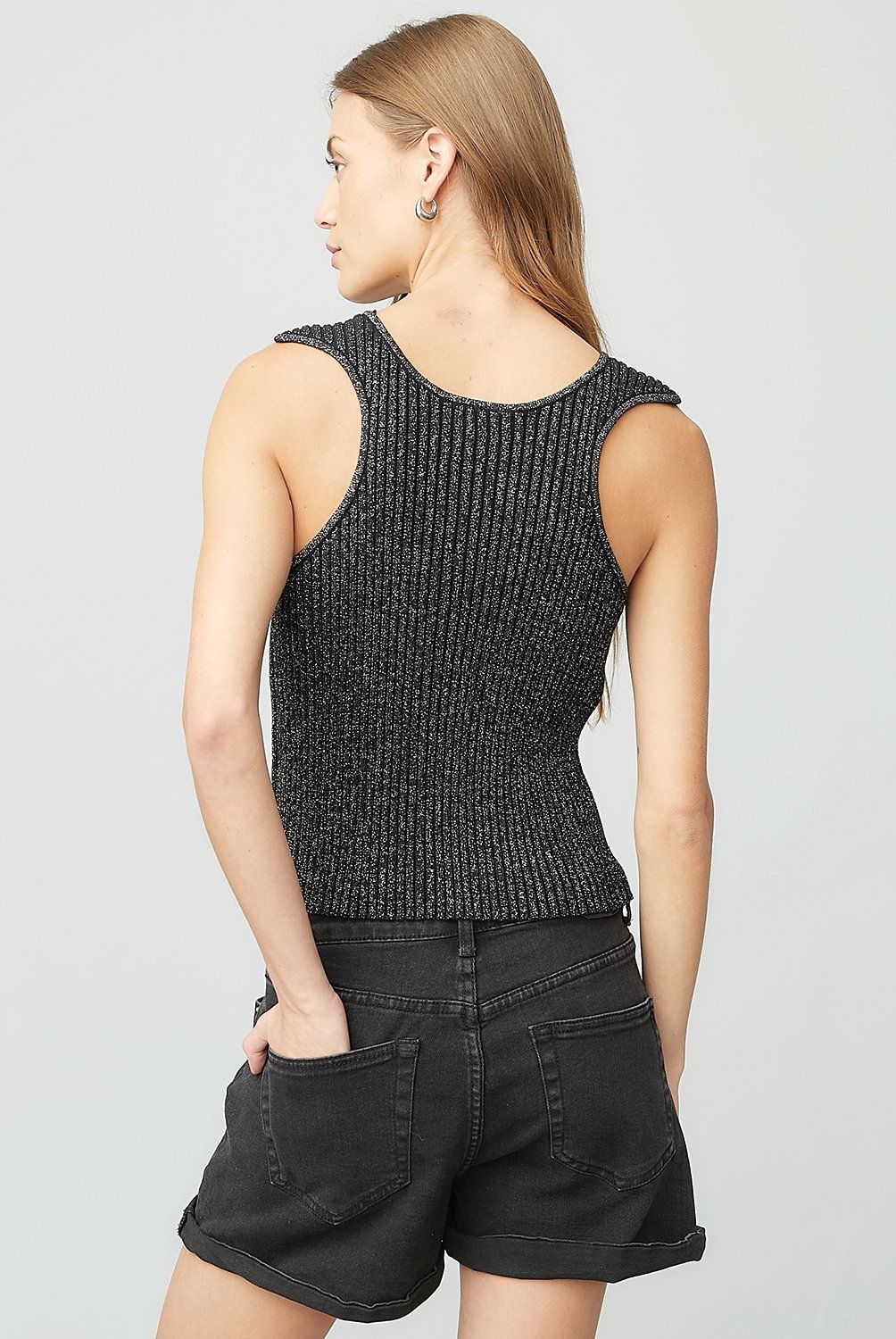 AMERICANINO - Polera Americanino Sin Mangas Algodón Mujer Cuello V