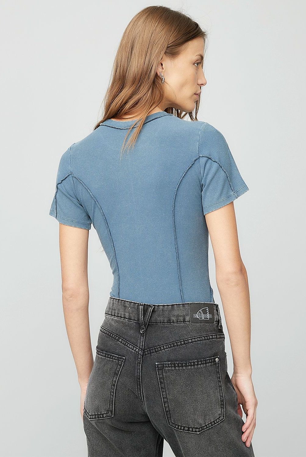 AMERICANINO - Body Americanino Rayón Manga Corta Casual Mujer