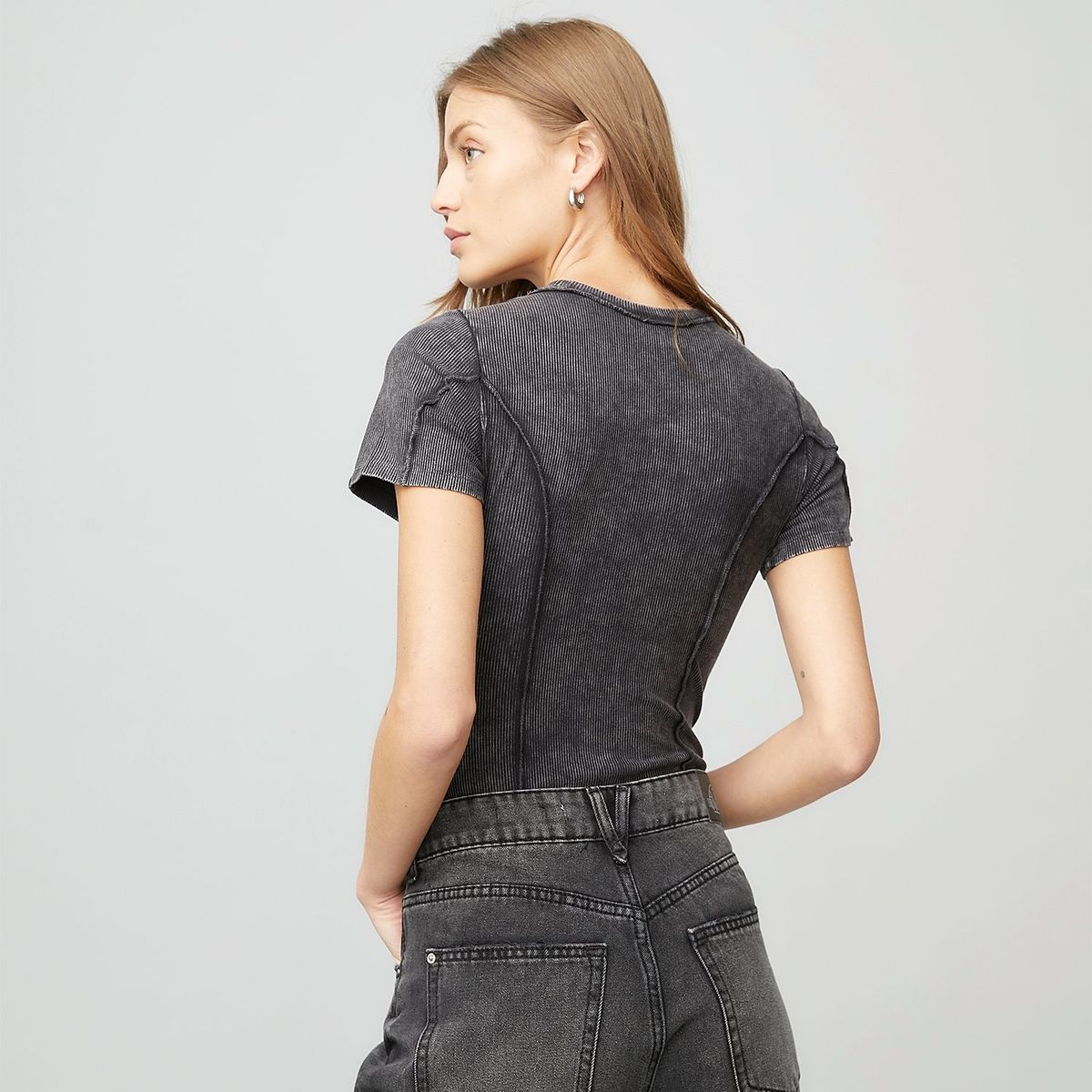 AMERICANINO - Body Americanino Rayón Manga Corta Casual Mujer