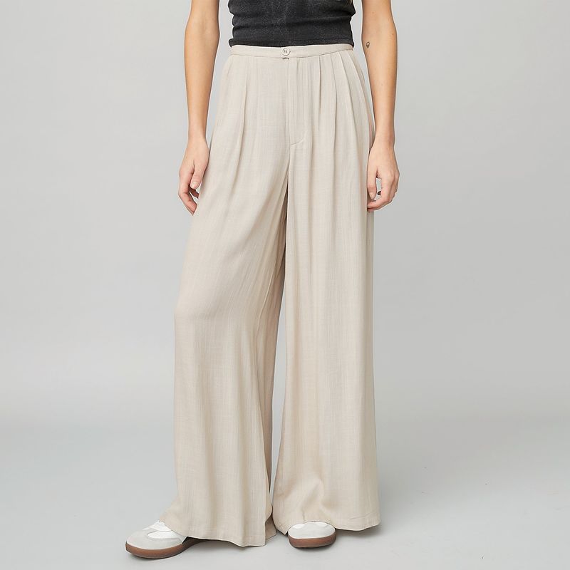 AMERICANINO - Pantalón Mujer Americanino Wide Leg Viscosa Estampado Animal