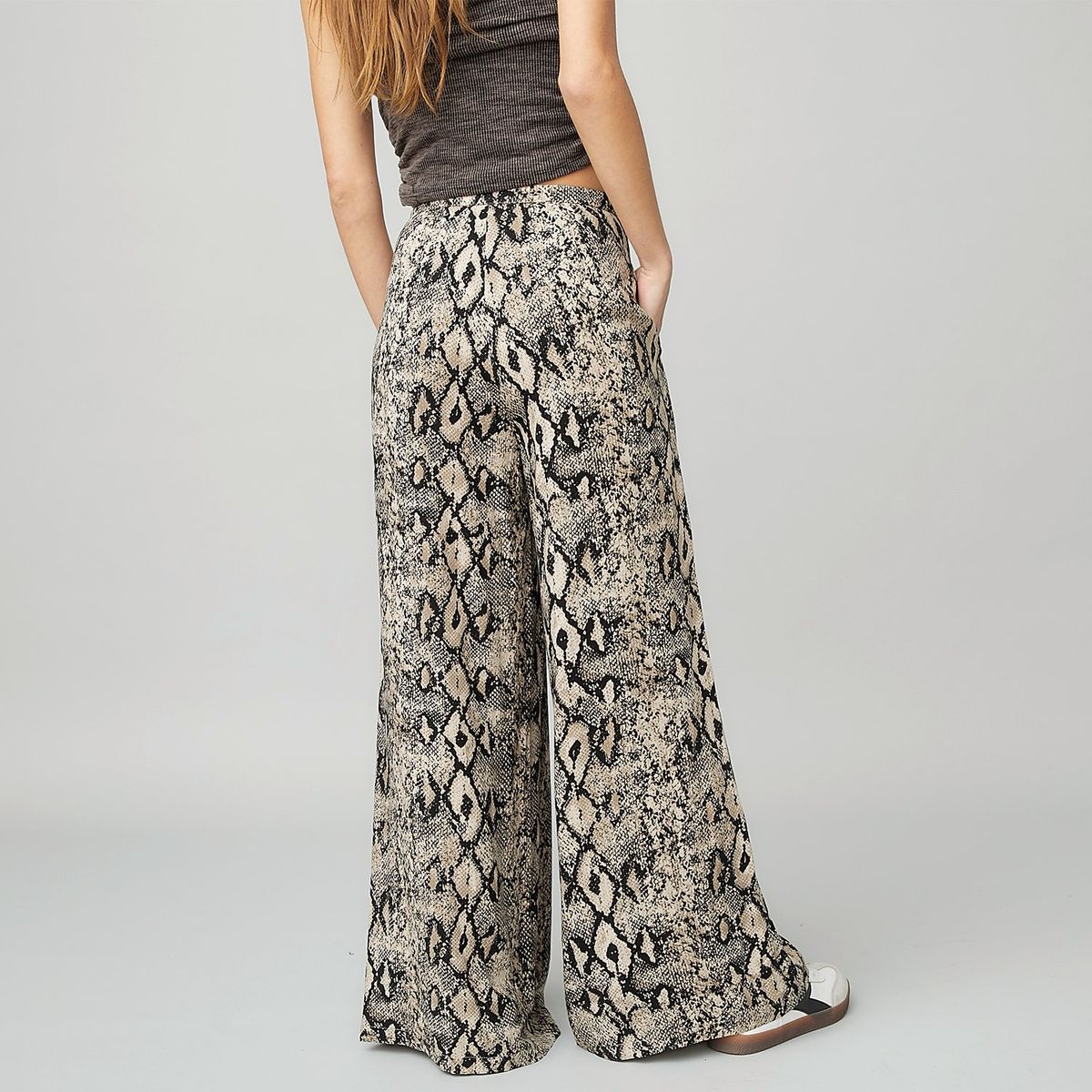 AMERICANINO - Pantalón Mujer Americanino Wide Leg Viscosa Estampado Animal
